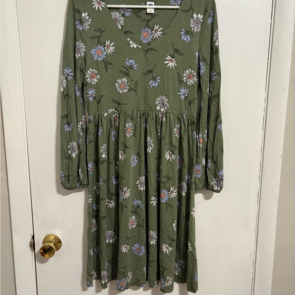 Old Navy Floral Green Dress
